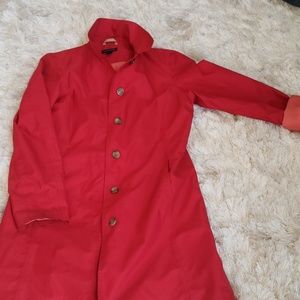 Red trench coat